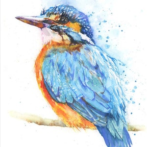 Kingfisher painting original watercolour image 4