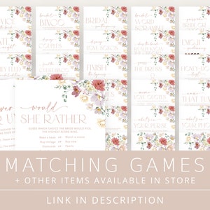 Floral Bridal Shower Invitation, Spring Flowers, Wildflowers, Colorful Flowers, Garden Bridal Shower, Editable Bridal Shower Template, SH40 image 8