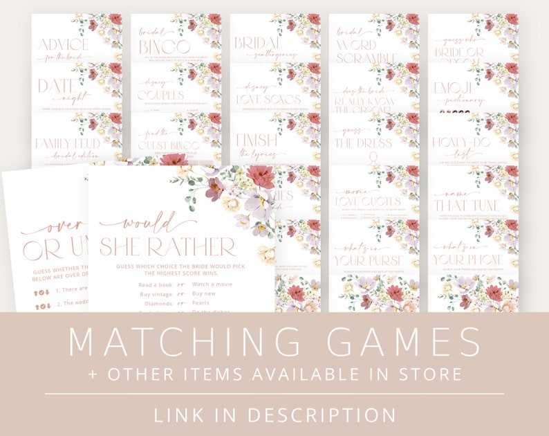 Floral Bridal Shower Invitation, Spring Flowers, Wildflowers, Colorful Flowers, Garden Bridal Shower, Editable Bridal Shower Template, SH40 image 8