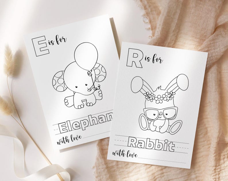 Baby's First ABC Book, Animal ABC Coloring Book, Animal Alphabet ...