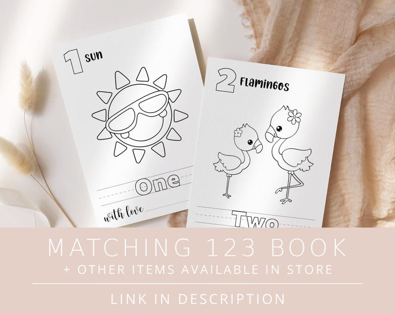 Baby's First ABC Book, Baby Shower Alphabet Book, Baby Shower Coloring Pages, Baby Shower Coloring Book, 2 Sizes Included, Instant Download image 9