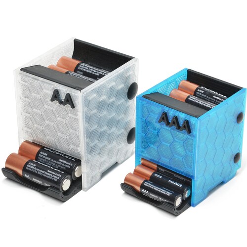 AA AAA Battery Dispenser Organizer Storage Container Etsy