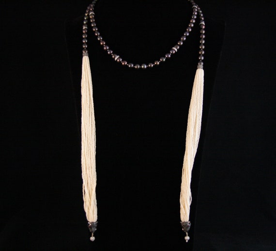 Black Pearl Long Necklace