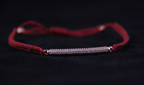 Rose Gold Diamond Cord Bracelet