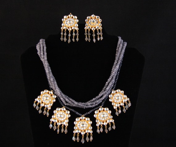 Multi Strand Jade and Kundan Choker Set