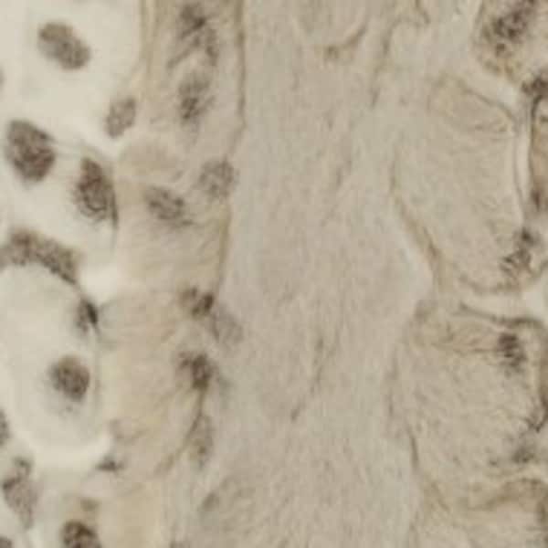 Arctic Lynx Luxe Minky Ice Taupe - Shannon Luxe Cuddle Minky Arctic Lynx in Ice Taupe - Ice Taupe Arctic Lynx Minky Cuddle Luxe