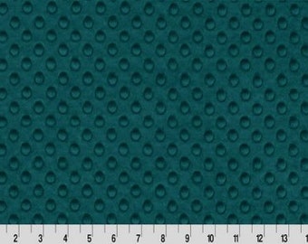 MALLARD DIMPLE MINKY - Teal Shannon Cuddle Dimple Dot Mallard Minky - Mallard Minky Fabric - Mallard Shannon Minky Fabric Dark Teal Minky