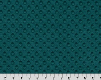 MALLARD DIMPLE MINKY - Teal Shannon Cuddle Dimple Dot Mallard Minky - Mallard Minky Fabric - Mallard Shannon Minky Fabric Dark Teal Minky