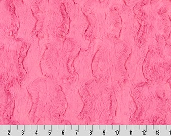 HOT PINK GLACIER Minky - Shannon Luxe Cuddle Minky Hot Pink Glacier - Hot Pink Glacier Minky Cuddle Luxe - Hot Pink Glacier Minky Fabric