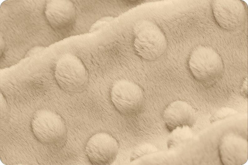 LATTE DIMPLE MINKY - Latte Shannon Cuddle Dimple Dot Minky - Beige Dimple Minky Fabric - Latte Beige Shannon Minky Dimple Beige Latte Minky bild 3