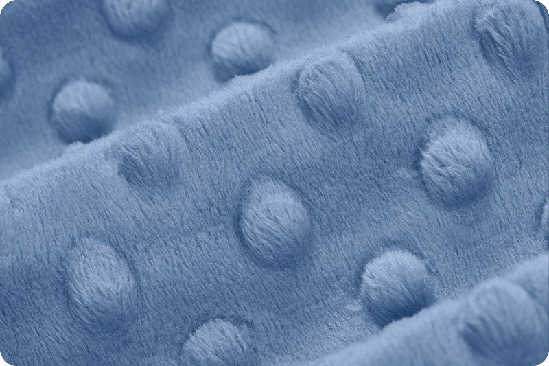 DENIM DIMPLE MINKY - Blue Shannon Cuddle Minky - Denim Dimple Dot Minky ...