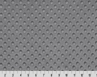 GRAPHITE DIMPLE MINKY - Graphite Shannon Cuddle Gray Dimple Dot Minky - Gaphite Gray Minky Dimple Fabric - Graphite Shannon Cuddle Minky