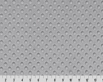 STEEL DIMPLE MINKY Gray - Steel Gray Shannon Cuddle Dimple Dot Minky - Gray Minky Fabric - Steel Shannon Minky Fabric Gray Dimple Cuddle