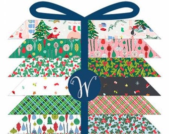 CHRISTMAS CHARMS FAT Quarters (12) - Windham Fabrics - by Dylan Mierzwinski - 12 Fat Quarters - Complete Collection - Ready to ship today!!!