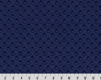 MIDNIGHT BLUE DIMPLE Minky - Midnight Blue Shannon Cuddle Dimple Dot Minky - Midnight Blue Minky Fabric - Blue Shannon Minky Dimple Cuddle