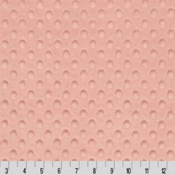 SHELL DIMPLE MINKY Light Coral - Shell Shannon Cuddle Dimple Dot Minky - Shell Minky Fabric - Shell Shannon Minky Light Coral Fabric