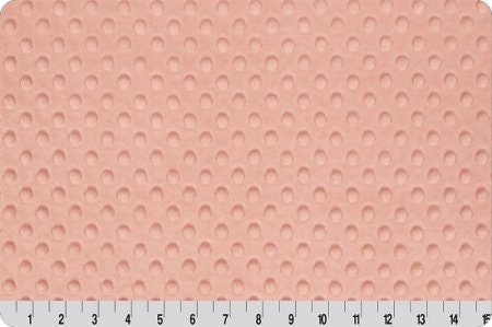 SHELL DIMPLE MINKY Light Coral - Shell Shannon Cuddle Dimple Dot Minky - Shell Minky Fabric - Shell Shannon Minky Light Coral Fabric