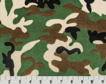 Micro Plush Camouflage Camo Mink-Like Cuddle Feel Fabric by the Yard A351.04 Micro Plush Camouflage Camo Mink-Like Cuddle Feel Fabric by the Yard A351.04