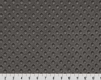 ASH DIMPLE MINKY Green - Ash Gray Dimple Dot Minky - Gray Shannon Ash Minky Fabric - Shannon Cuddle Ash Minky Dimple Dot Fabric Gray