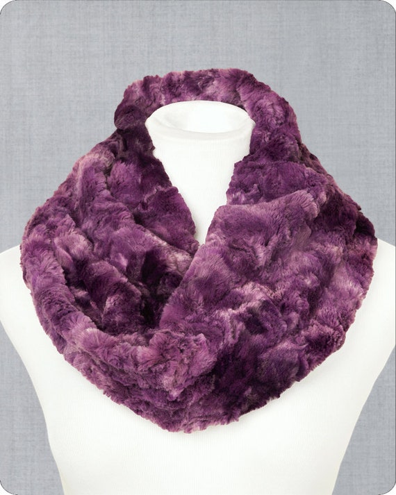 Infinity Scarf Kit from Shannon Fabrics Plum Galaxy Luxe Minky Plum  Galaxy Purple Minky Fabric Included
