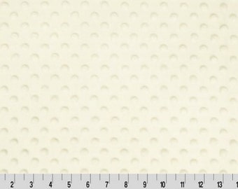 IVORY DIMPLE MINKY - Ivory Shannon Cuddle Dimple Dot Ivory Minky - Ivory Minky Fabric - Ivory Shannon Minky Fabric Ivory Dimple Dot Minky