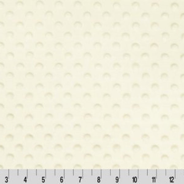 IVORY DIMPLE MINKY - Ivory Shannon Cuddle Dimple Dot Ivory Minky - Ivory Minky Fabric - Ivory Shannon Minky Fabric Ivory Dimple Dot Minky