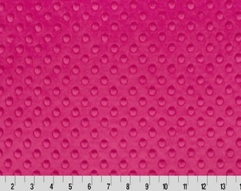 FUCHSIA DIMPLE MINKY -  Pink Shannon Cuddle Minky - Pink Dimple Dot Minky - Pink Minky Fabric - Fuchsia Shannon Cuddle Dimple Dot Fabric