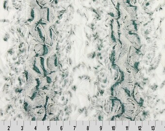 SPRUCE SNOWY OWL Luxe Minky Fabric - Shannon Luxe Cuddle Minky Spruce Snowy Owl Shannon Luxe Cuddle Minky Green Snowy Owl Spruce Minky