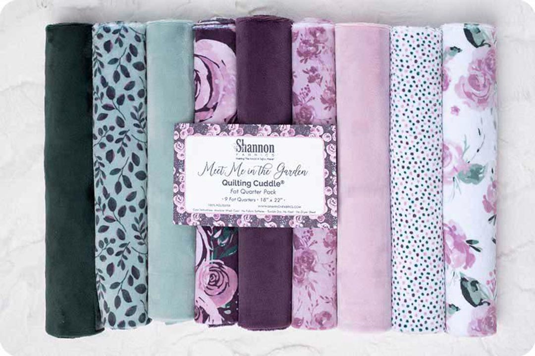 QUILTING Cuddle FAT Quarter Pack - Meet Me in the Garden Minky Fat ...