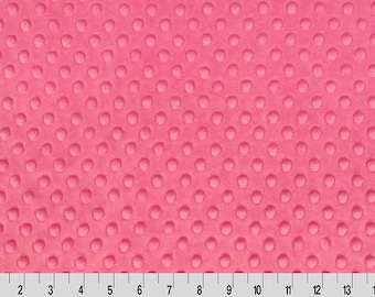 HOT PINK DIMPLE Minky Fabric - Hot Pink Shannon Cuddle Dimple Dot Minky - Hot Pink Minky Fabric - Hot Pink Dimple Shannon Minky Cuddle