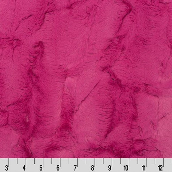Carnation Hide Luxe  Minky Fabric - Hot Pink Shannon Luxe Cuddle Minky Carnation Hide - Carnation Shannon Luxe Cuddle Minky - Carnation Hide