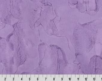 Bellflower Hide Luxe Minky Fabric - Shannon Luxe Cuddle Minky Bellflower Purple  Hide - Purple Shannon Luxe Cuddle Minky - Bellflower Hide