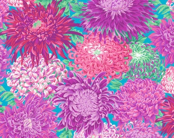 Kaffe Fasset WideBack Quilt Fabric 108 Inch Wide Fabric Japanese Crysanthemum Wide Back Kaffe Fassett WideBack Quilt Backing Magenta 108