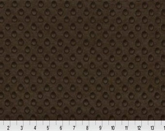 MAHOGANY DIMPLE MINKY - Brown Shannon Cuddle Dimple Dot Mahogany Minky - Minky Fabric Mahogany Shannon Minky Fabric Brown Minky Fabric