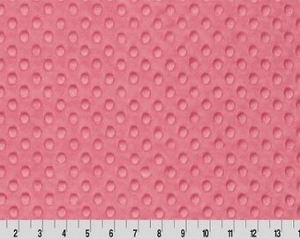 PARIS PINK DIMPLE Minky - Paris Pink Shannon Cuddle Dimple Dot Minky - Paris Pink Minky Fabric - Paris Pink Shannon Cuddle Minky Dimple