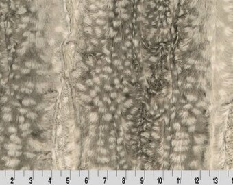 Fawn Metal Luxe Minky Fabric by Shannon - Gray Fawn Metal Luxe Minky - Shannon Fabrics Luxe Cuddle Fawn Metal Fawn Luxe Cuddle Minky