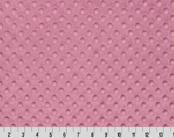 DUSTY ROSE DIMPLE Minky - Shannon Cuddle Minky - Dimple Dot Minky - Dusty Rose Shannon Cuddle Dimple Dot Fabric - Rose Pink Minky
