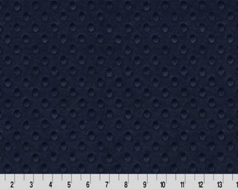 NAVY DIMPLE MINKY - Navy Shannon Cuddle Dimple Dot Minky - Navy Blue Minky Fabric - Navy Blue Shannon Cuddle Minky Blue Dimple Fabric