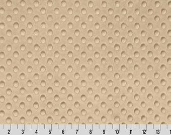 LATTE DIMPLE MINKY - Latte Shannon Cuddle Dimple Dot Minky - Beige Dimple Minky Fabric - Latte Beige Shannon Minky Dimple Beige Latte Minky