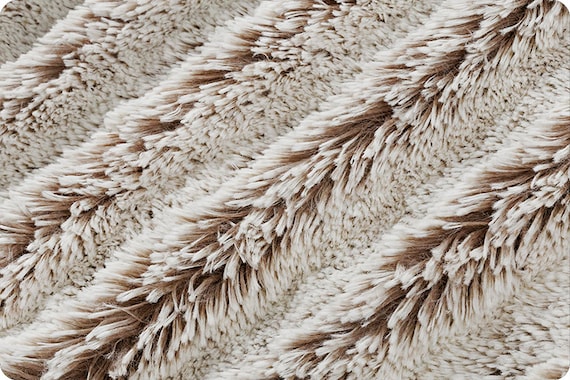 FROSTED SHAGGY Cocoa/snow Minky - Shannon Luxe Cuddle Frosted