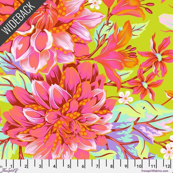 HELLO DAHLIA - LUNAR - Tula Pink Wideback Quilt Fabric Hello