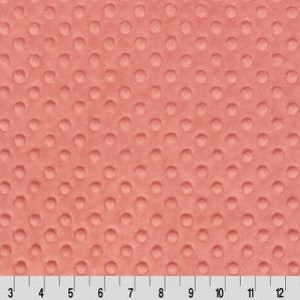 CORAL DIMPLE MINKY - Coral Shannon Cuddle Minky - Dimple Dot Minky -Coral Minky Fabric - Shannon Cuddle Dimple Dot Fabric - Coral Minky