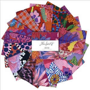 AUGUST 2023 HOT 5" Charm Squares (42) - Kaffe Fassett for Free Spirit- 42 5-inch Squares - Complete collection - Ready to ship today!!!