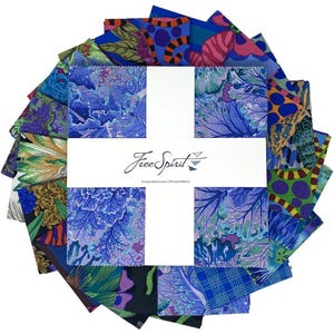 AUGUST 2023 COOL 10" Layer Cake (42) - Kaffe Fassett for Free Spirit- 42 10-inch Squares - Complete collection - Ready to ship today!!!