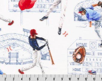 BATTER UP BASEBALL Minky Fabric - Shannon Batter Up Cuddle Baseball Minky Sports Minky Baseball Minky Print Batter Up Digital Print Minky