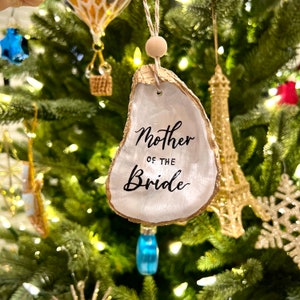 Personalisierte Austernmuschel Ornament | Handbemalte Kalligraphie Strand Dekor