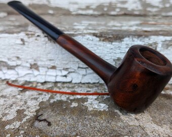 Long Shank and Stem Canadian-Style Tobacco Pipe