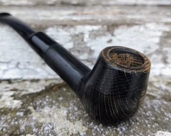 Bent Billiard with Dark Navy Stain, from Oak