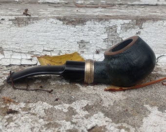 Unique Rustic Tobacco Pipe with Ring