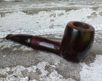 Glossy Maple Tobacco Pipe with Matching Maple Stem